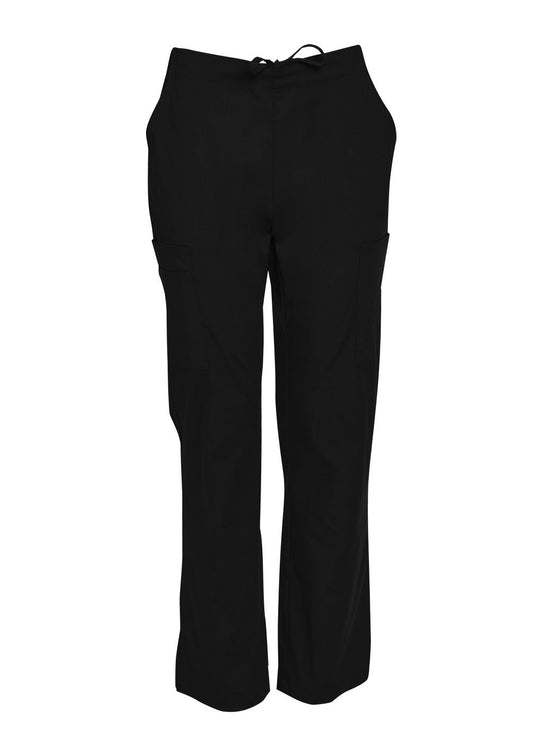 Winning Spirit Mens Semi-Elastic Waist Tie Solid Colour Scrub Pants