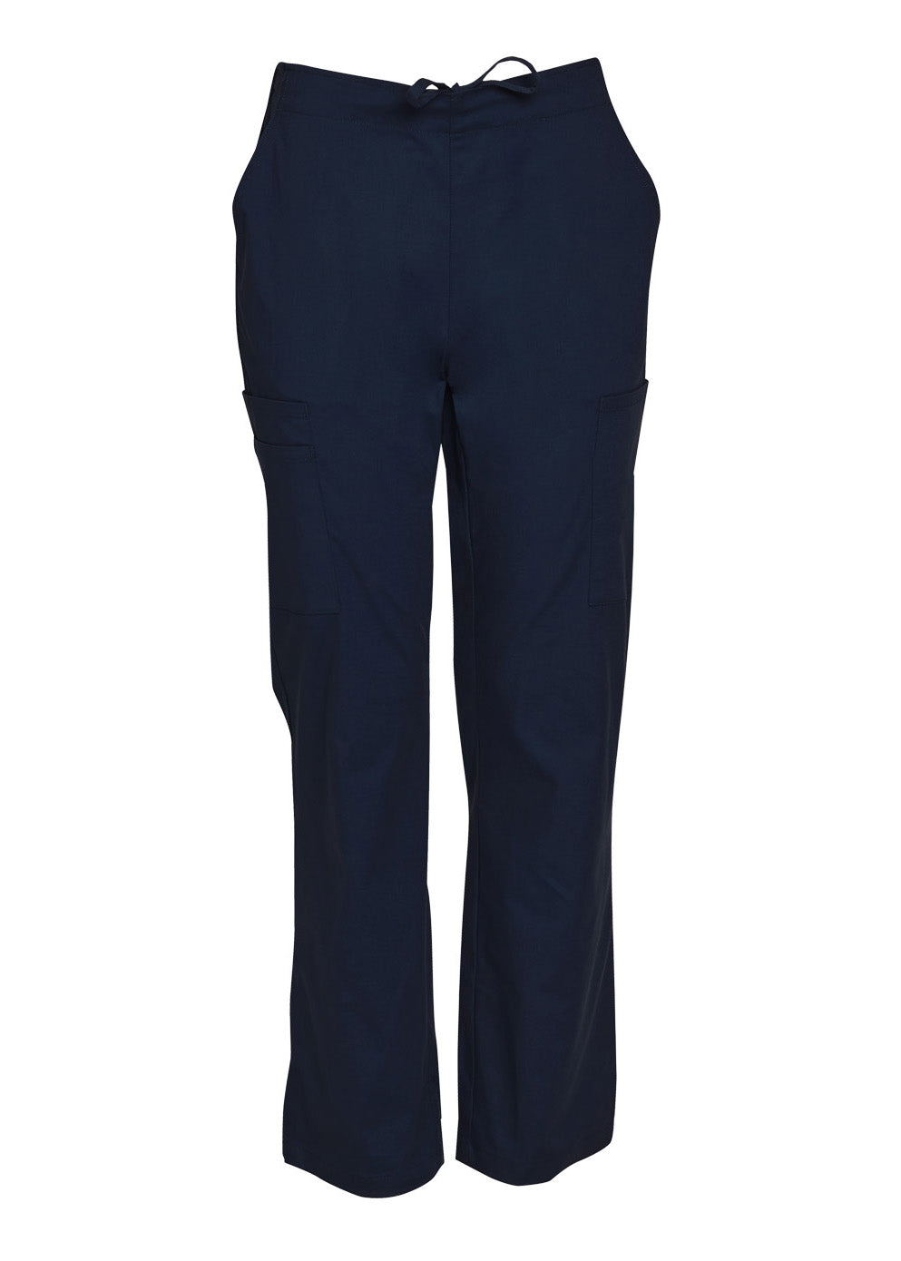 Winning Spirit Mens Semi-Elastic Waist Tie Solid Colour Scrub Pants