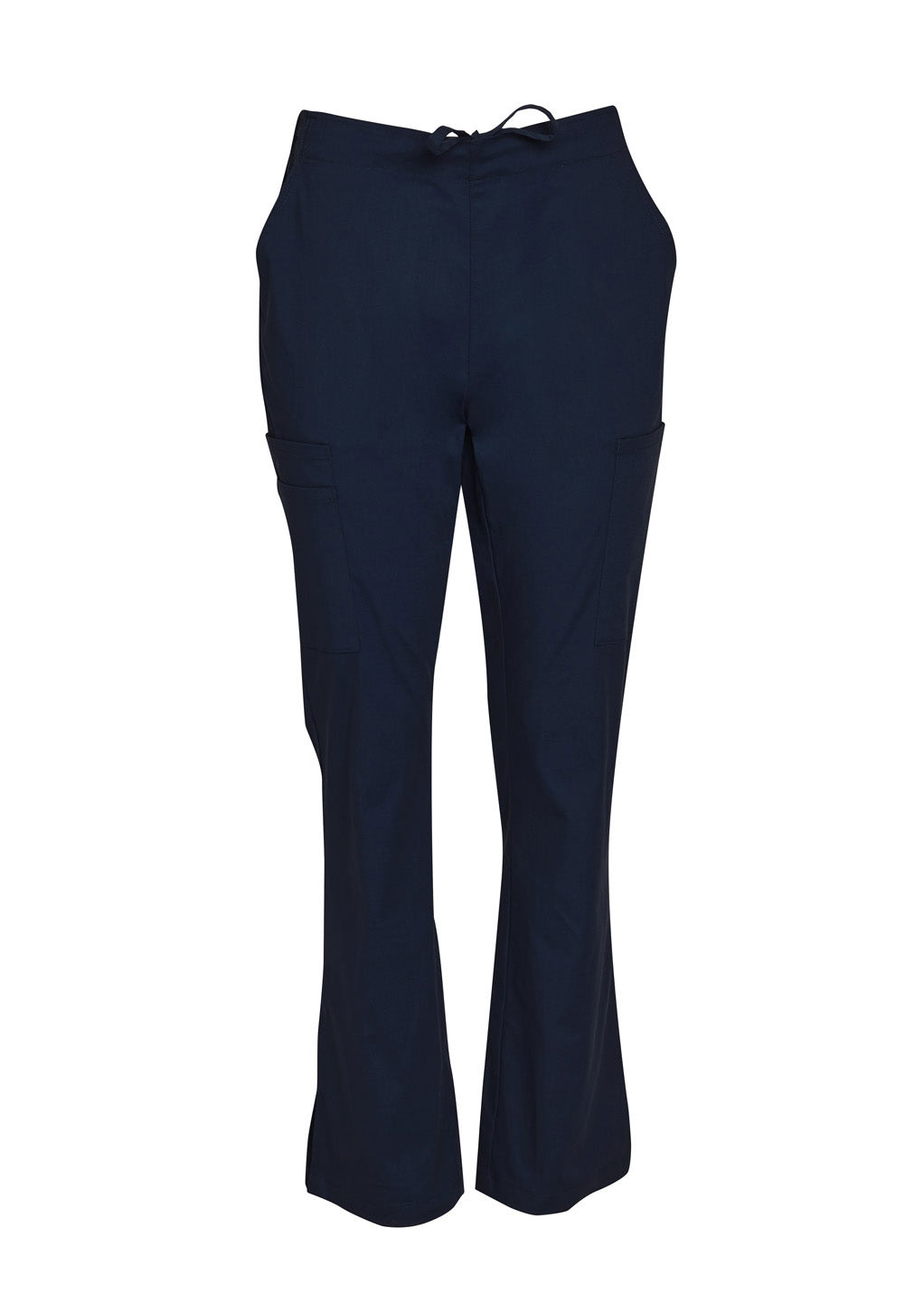 Winning Spirit Ladies Semi-Elastic Waist Tie Solid Colour Scrub Pants