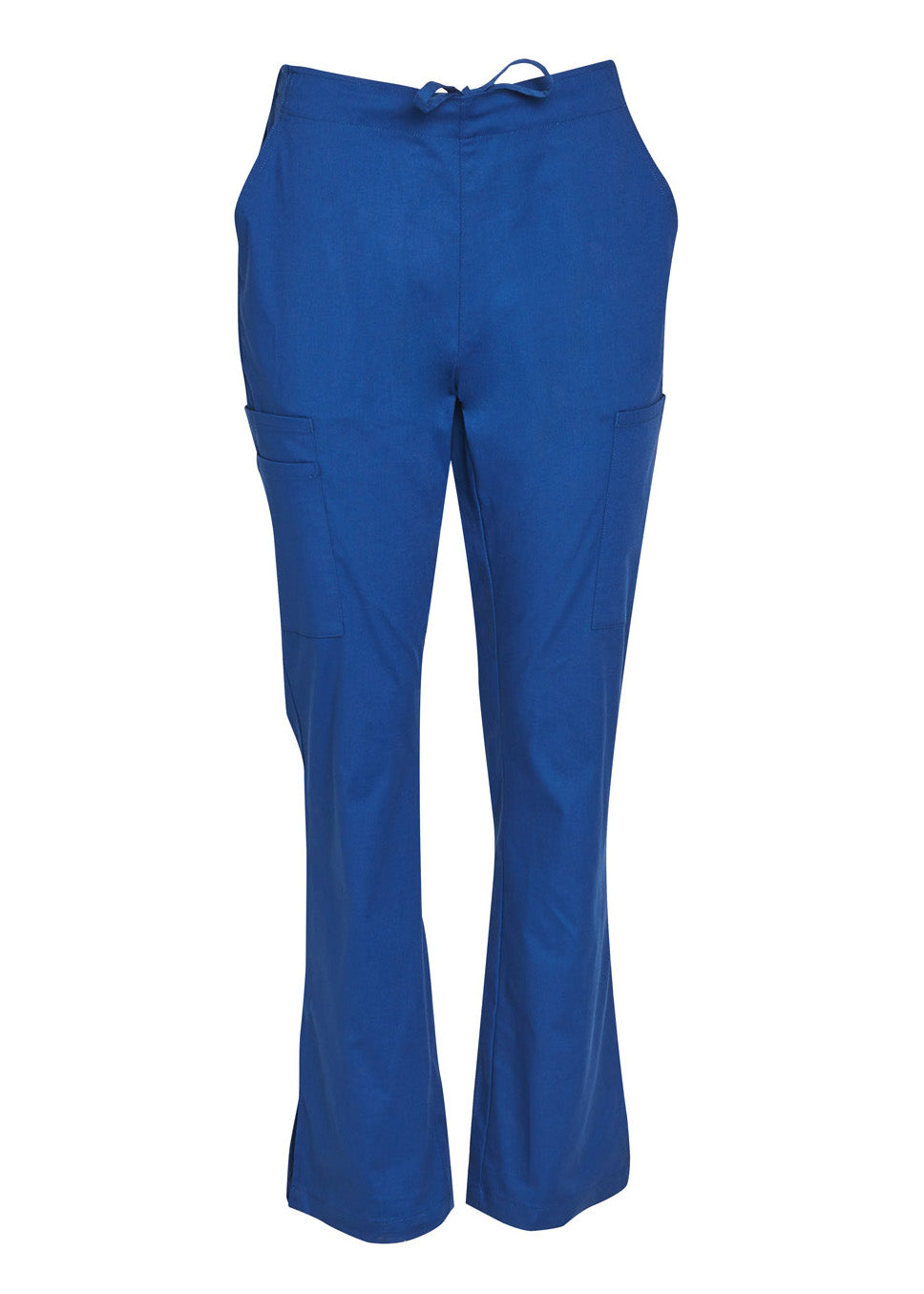 Winning Spirit Ladies Semi-Elastic Waist Tie Solid Colour Scrub Pants