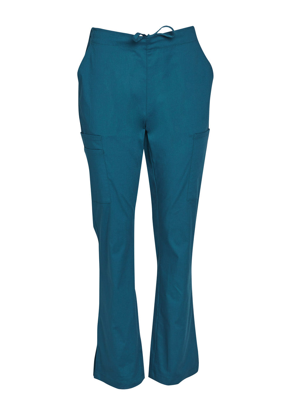 Winning Spirit Ladies Semi-Elastic Waist Tie Solid Colour Scrub Pants