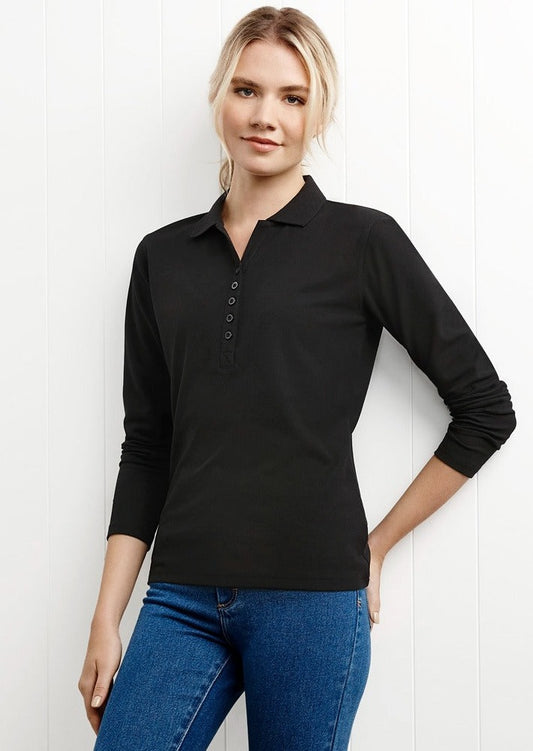 Biz Collection Crew Ladies L/S Polo
