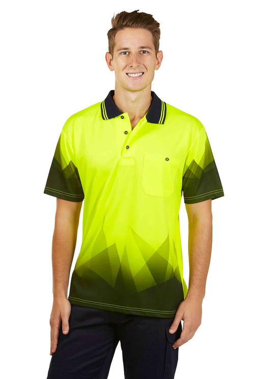 Blue Whale Unisex Sublimation Printed Hi Vis Triangular Design