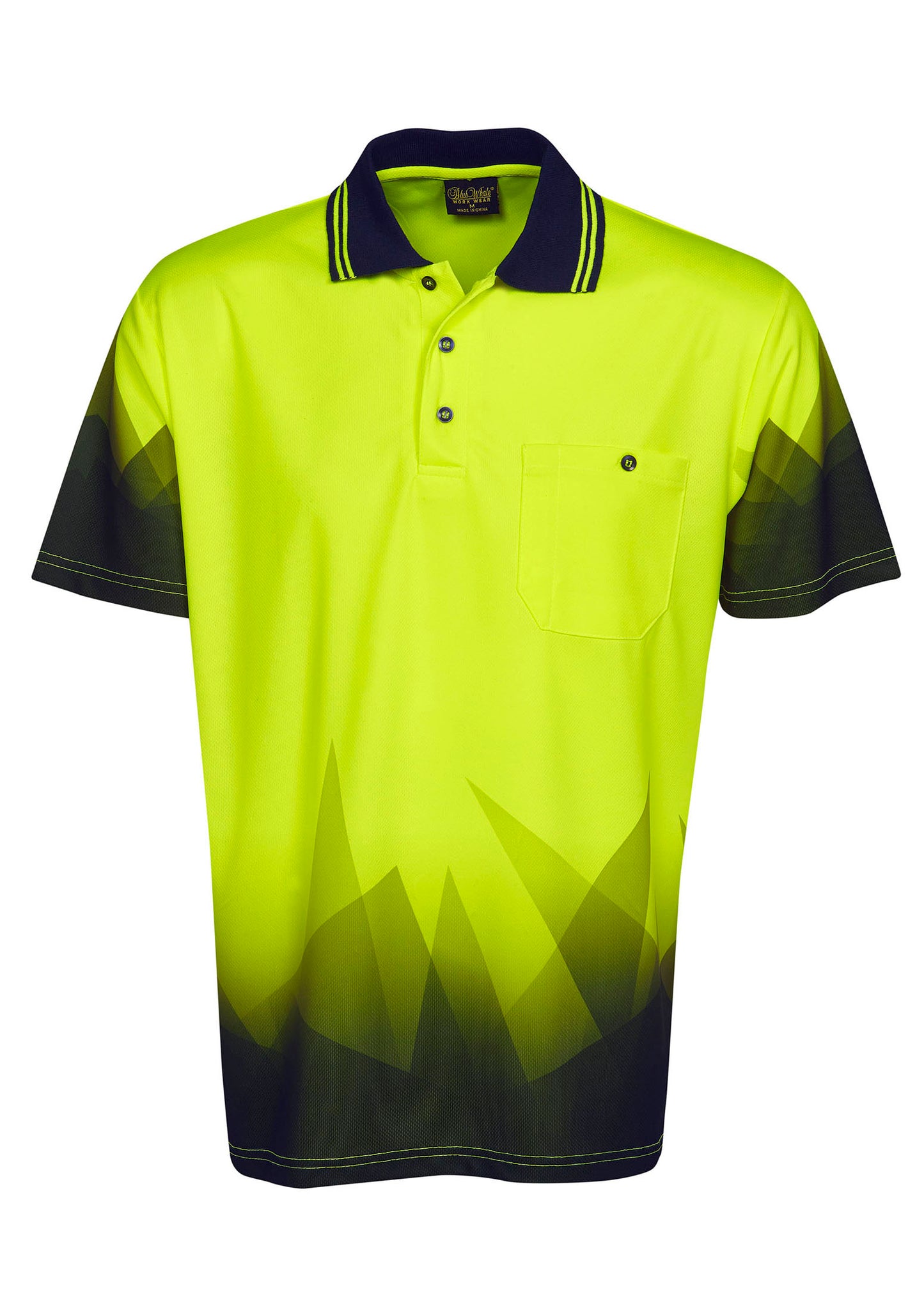 Blue Whale Unisex Sublimation Printed Hi Vis Triangular Design