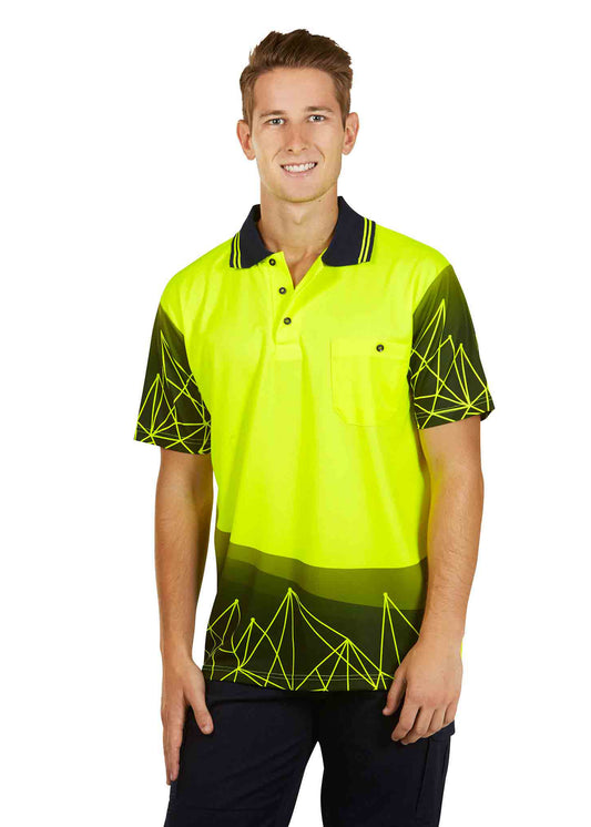 Blue Whale Unisex Sublimation Printed Hi Vis Astronomic Design