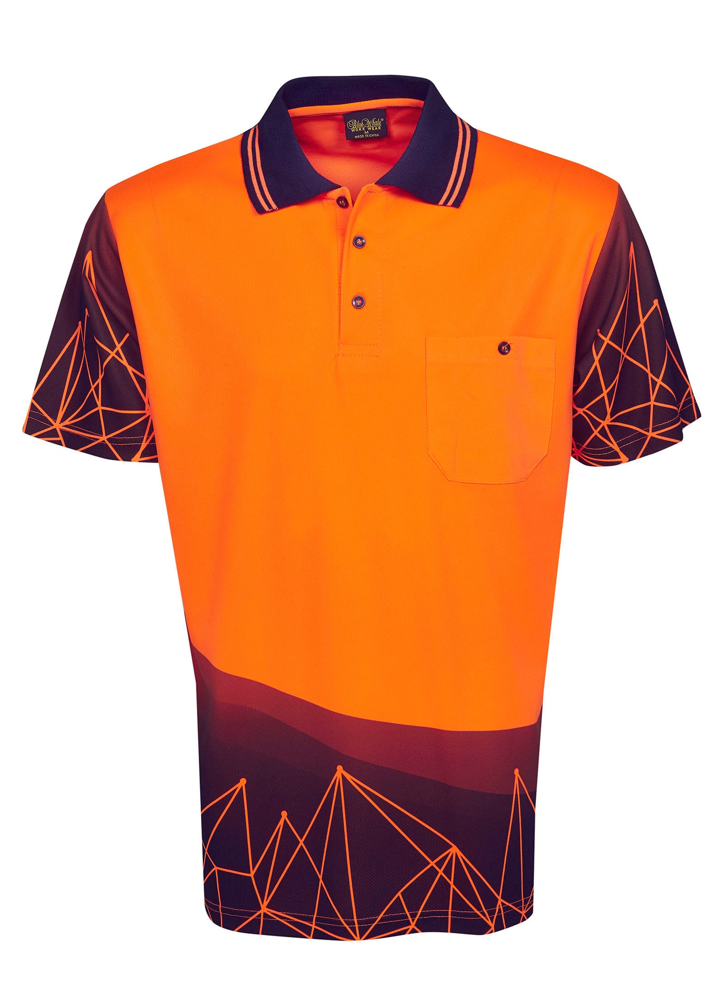 Blue Whale Unisex Sublimation Printed Hi Vis Astronomic Design