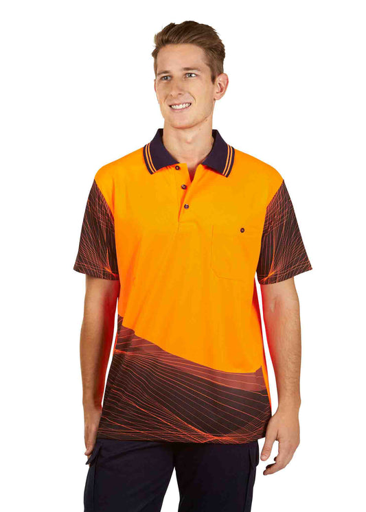 Blue Whale Unisex Sublimation Printed Hi Vis Wave Design