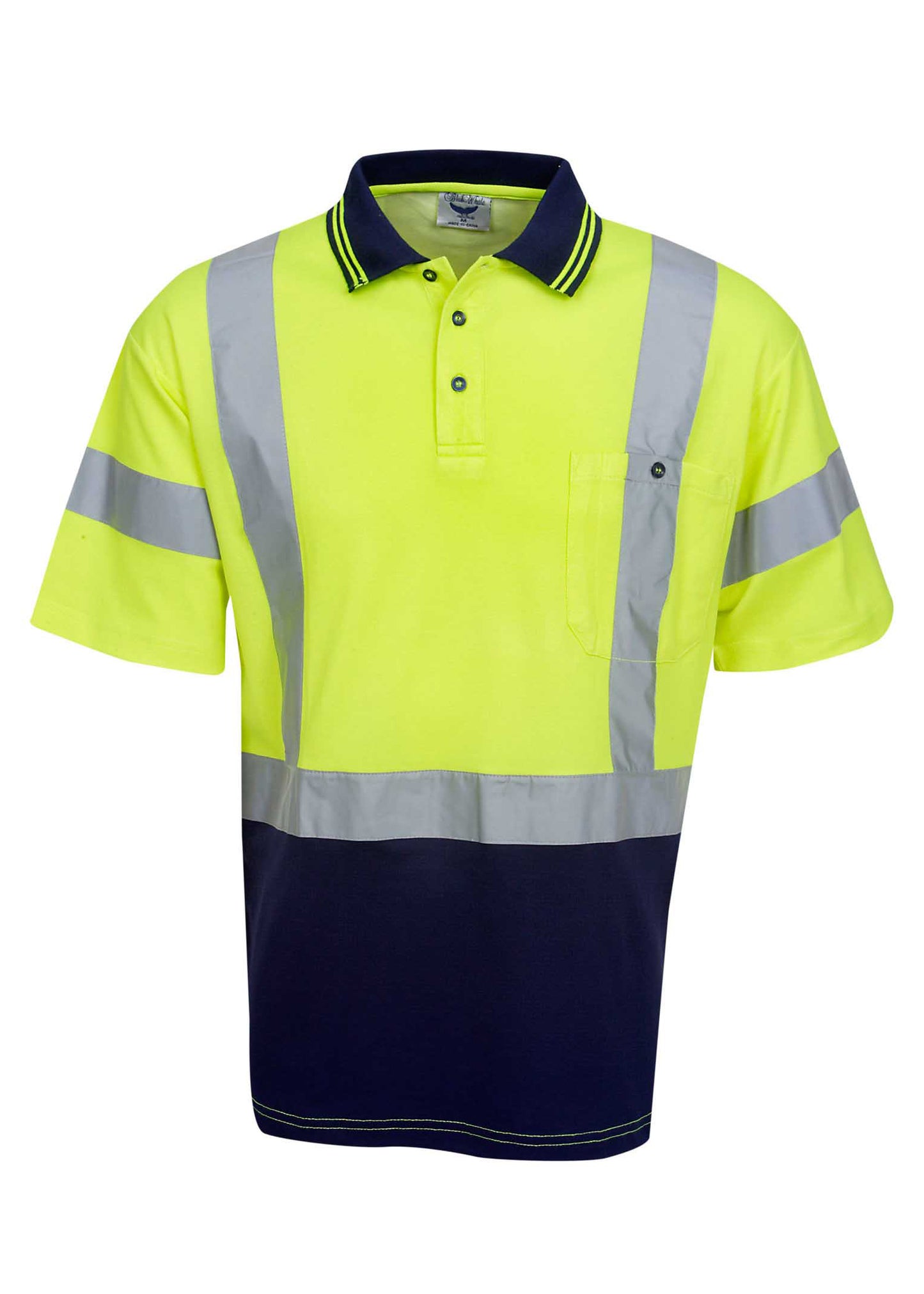 Blue Whale Unisex Cotton Back True Dry D/N Short Sleeve Polo