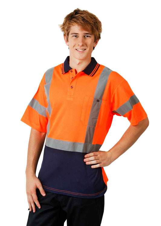 Blue Whale Unisex Cotton Back True Dry D/N Short Sleeve Polo