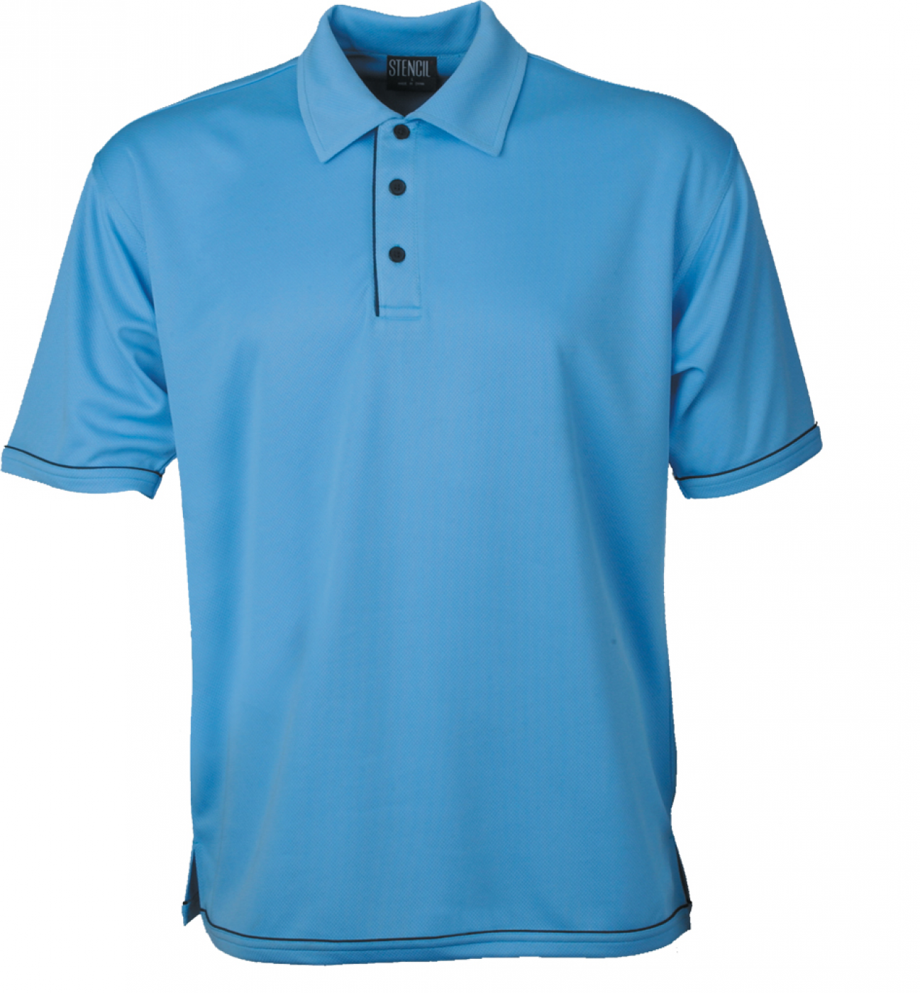 Stencil Mens Short Sleeve Cooldry Polo