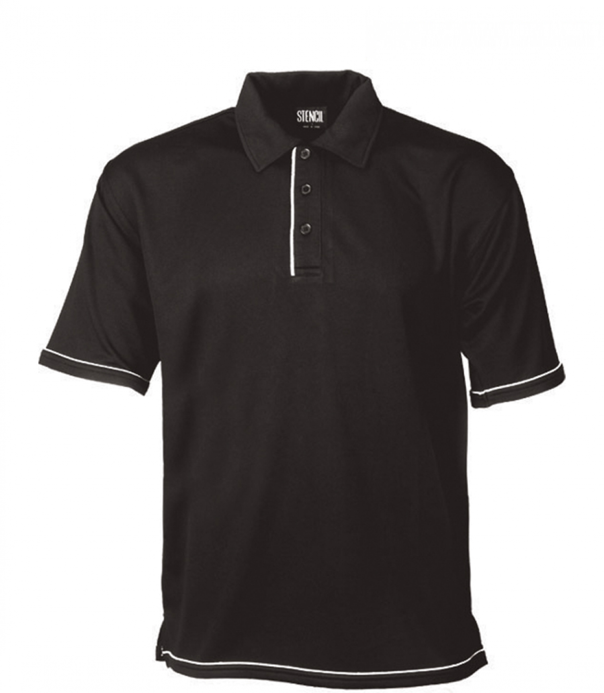 Stencil Mens Short Sleeve Cooldry Polo