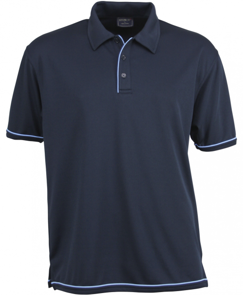 Stencil Mens Short Sleeve Cooldry Polo