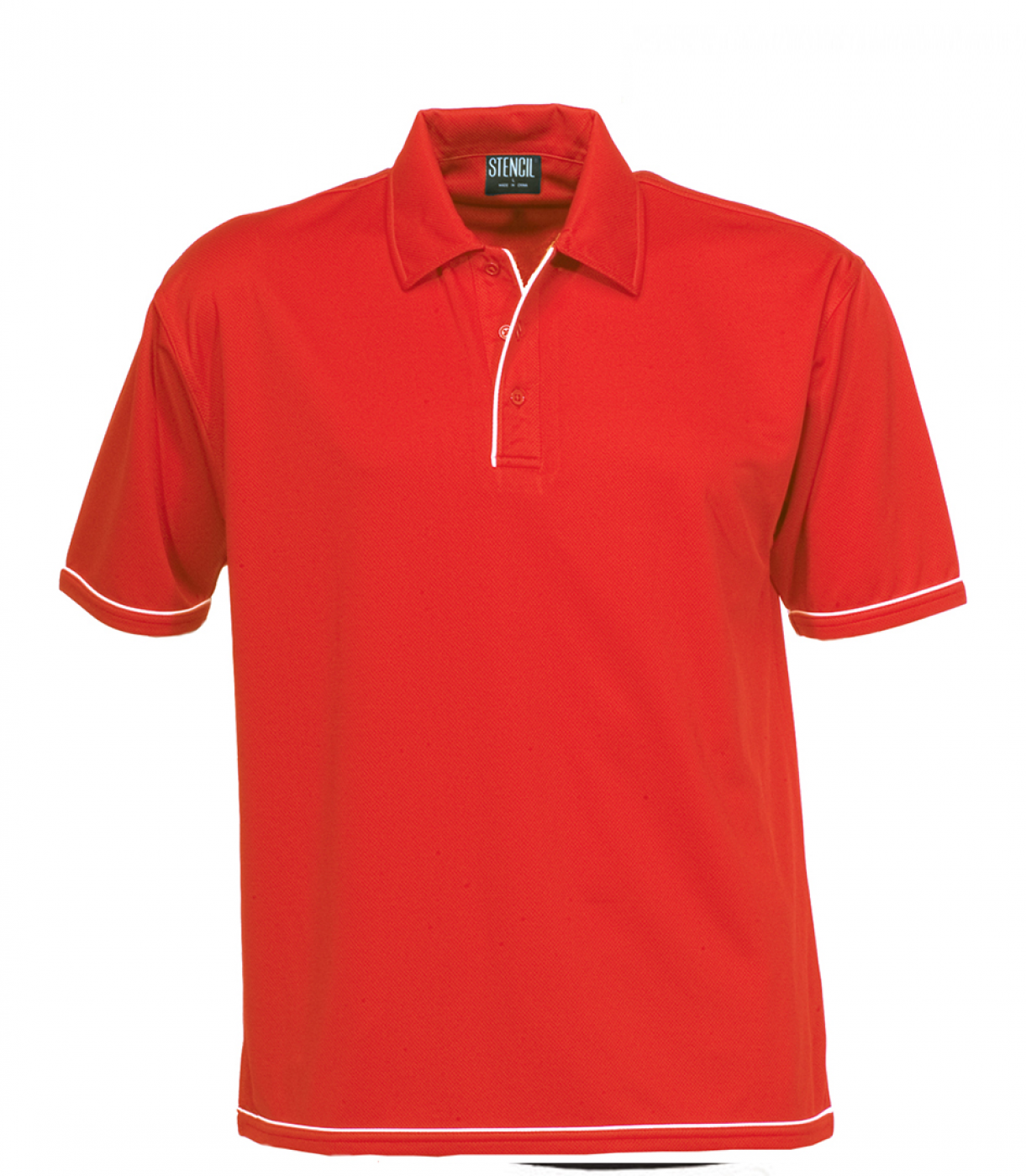 Stencil Mens Short Sleeve Cooldry Polo