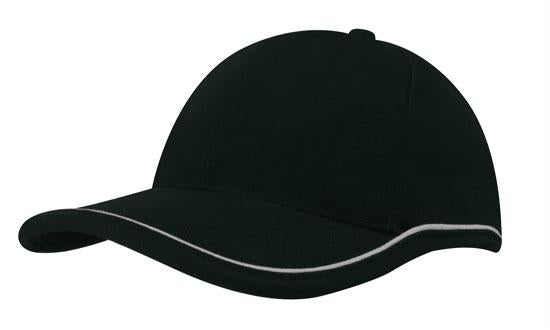 Headwear Brushed Heavy Cotton with Piping On Peak & Crown