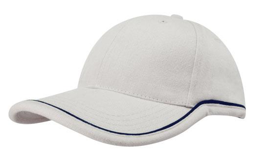 Headwear Brushed Heavy Cotton with Piping On Peak & Crown