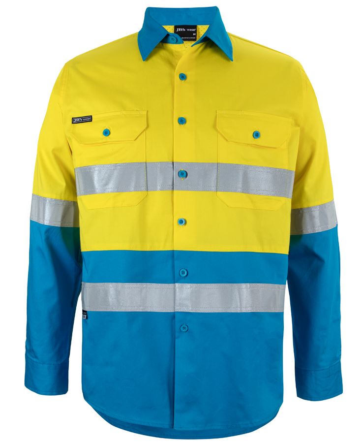 JBs Wear Hi Vis L/S (D+N) 150G Work Shirt