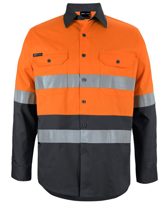 JBs Wear Hi Vis L/S (D+N) 150G Work Shirt