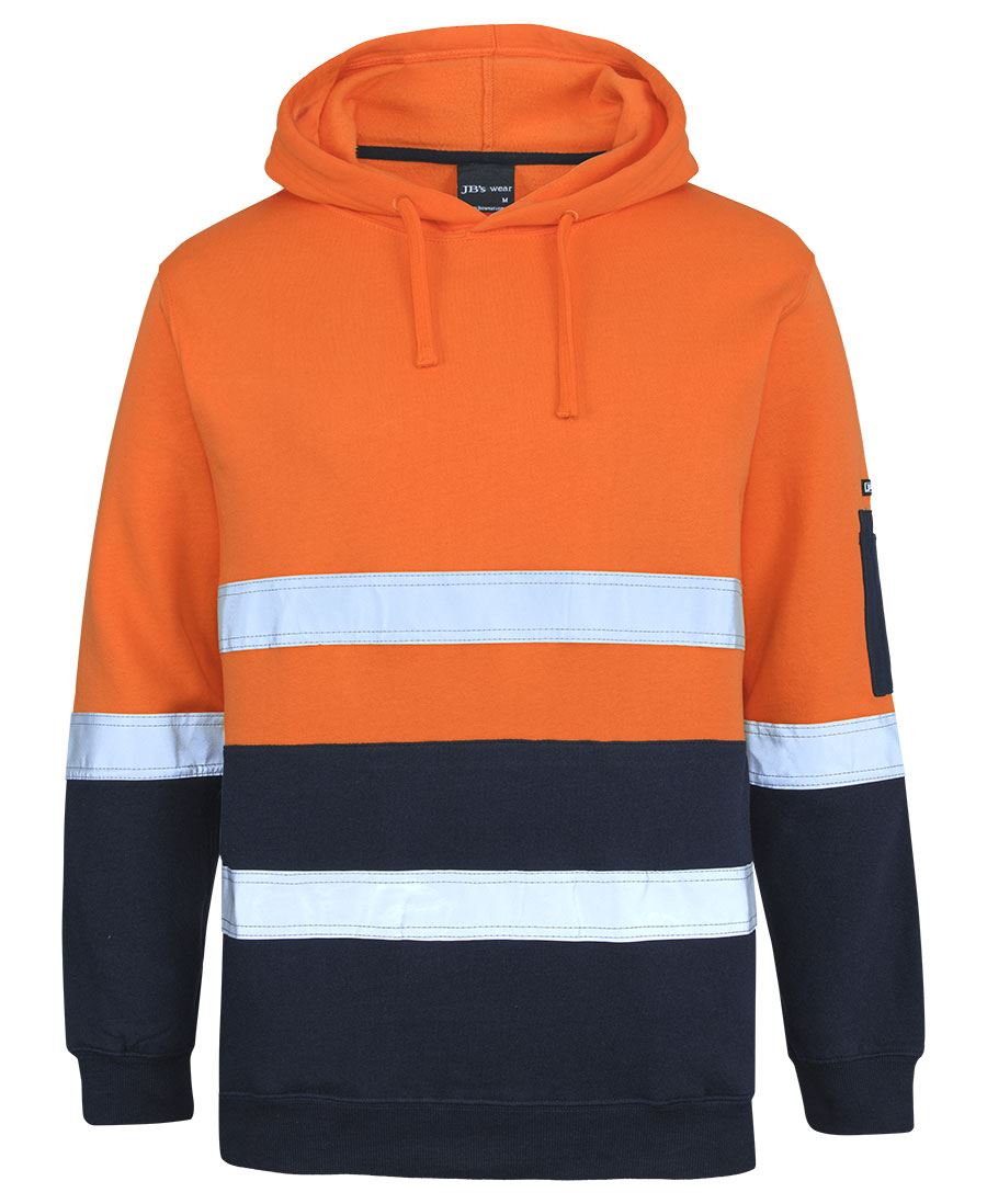 JBs Wear Hi Vis 310 (D+N) Cotton Pull Over Fleece Hoodie