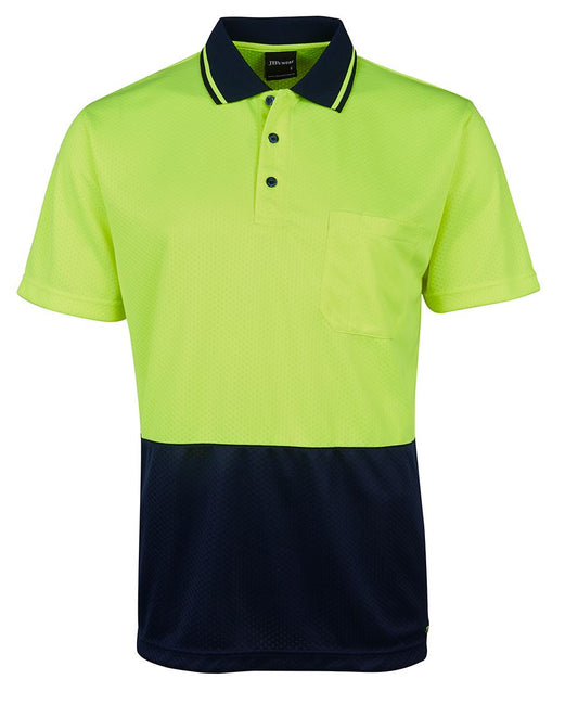 JBs Wear Hi Vis Jacquard Non Cuff Polo