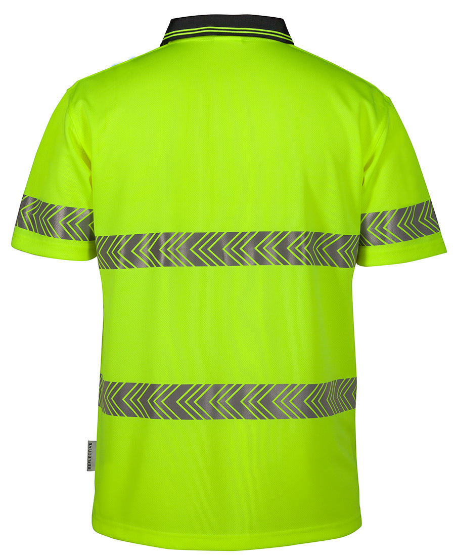 JBs Wear Hi Vis Segmented Tape Short Sleeve Polo