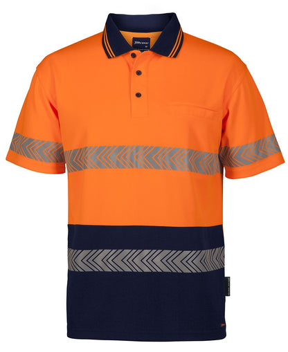 JBs Wear Hi Vis Segmented Tape Short Sleeve Polo