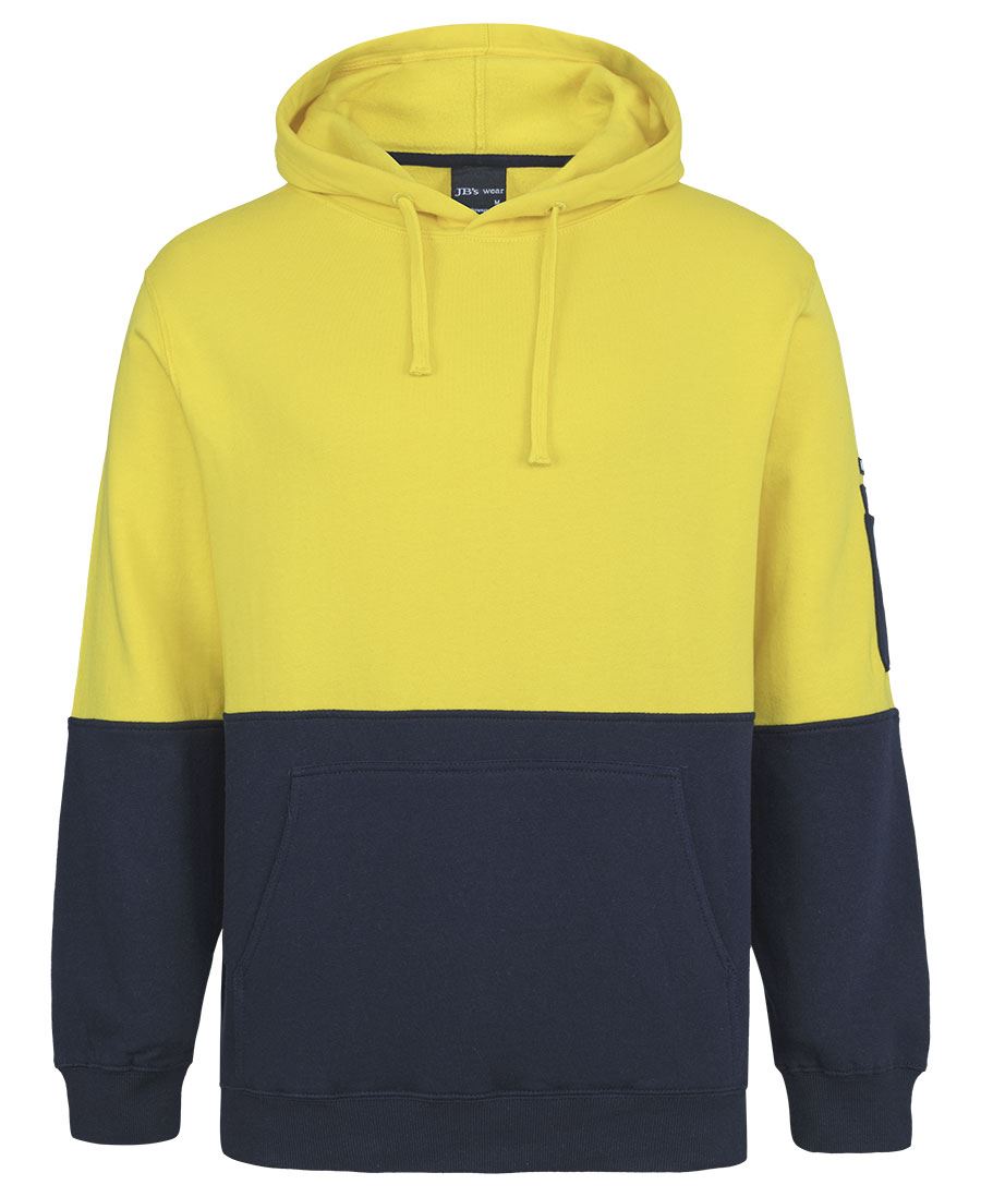 JBs Wear Hi Vis 310 Cotton Pull Over Fleece Hoodie
