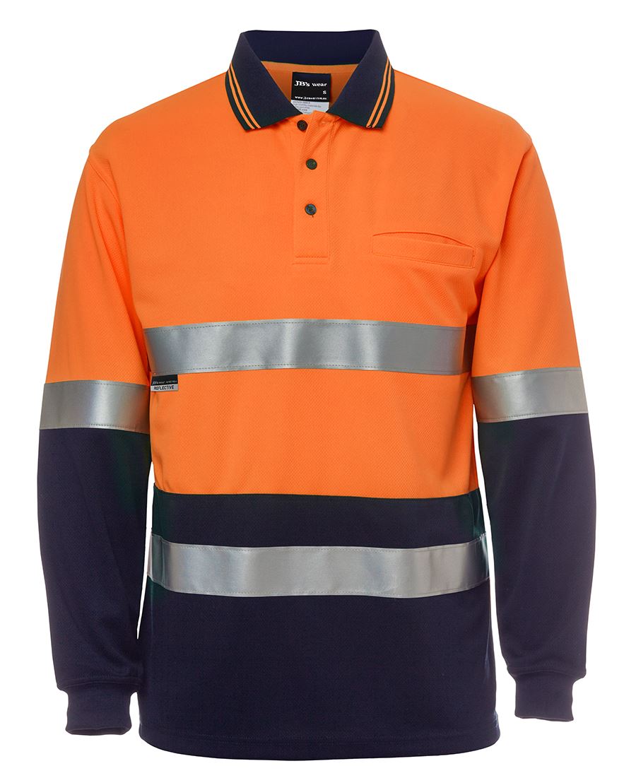 JBs Wear Hi Vis Non Cuff (D+N) Traditional Polo