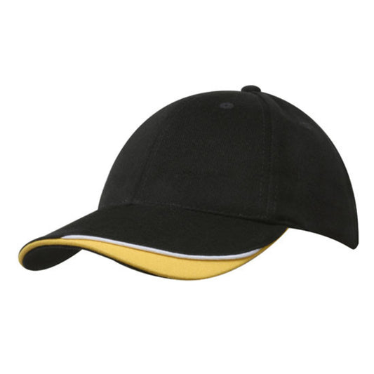 Headwear Brushed Heavy Cotton with Indented Peak