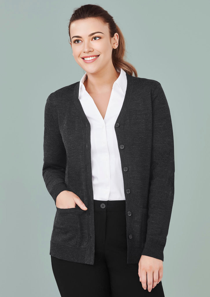 Biz Collection - Womens Button Front Knit Cardigan