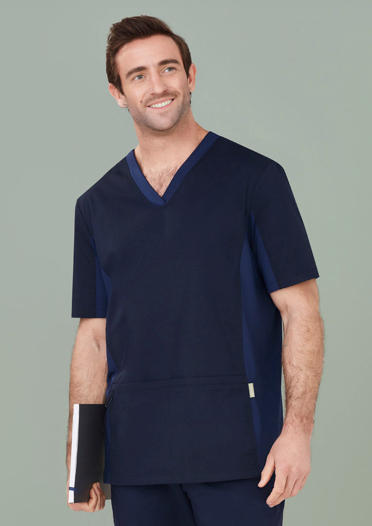 Biz Collection - Mens Riley Stretch Scrub Top