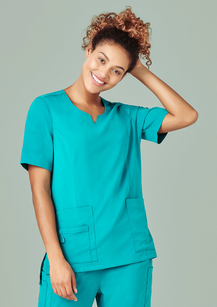 Biz Collection - Womens Avery Round Neck Scrub Top