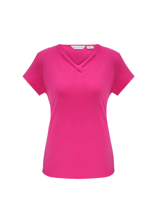 Biz Collection Womens Lana Short Sleeve Top