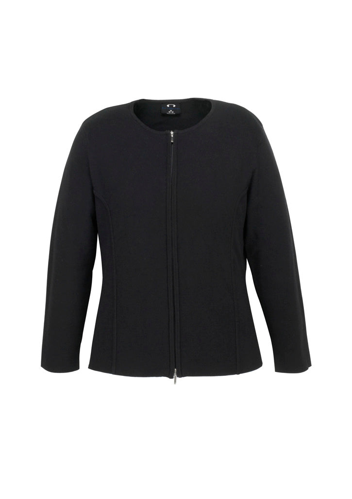 Biz Collection - Womens 2-Way Zip Cardigan