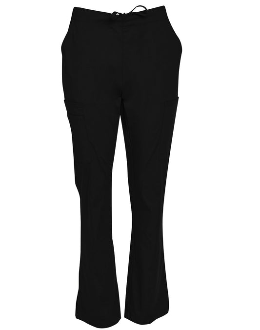 Winning Spirit M9720 LADIES SEMI-ELASTIC WAIST TIE SOLID COLOUR SCRUB PANTS