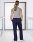 Winning Spirit M9720 LADIES SEMI-ELASTIC WAIST TIE SOLID COLOUR SCRUB PANTS