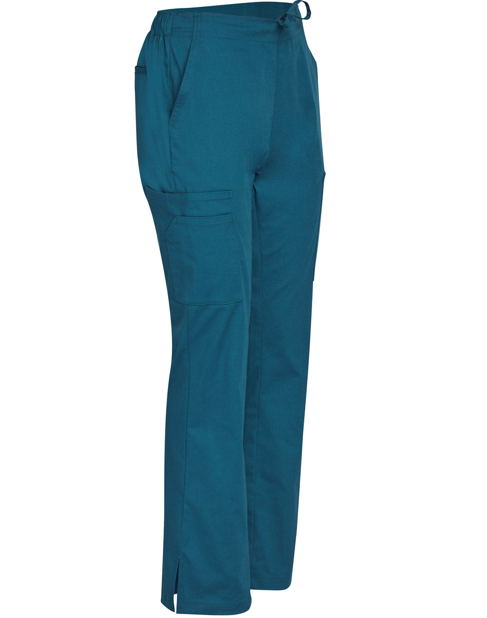 Winning Spirit M9720 LADIES SEMI-ELASTIC WAIST TIE SOLID COLOUR SCRUB PANTS