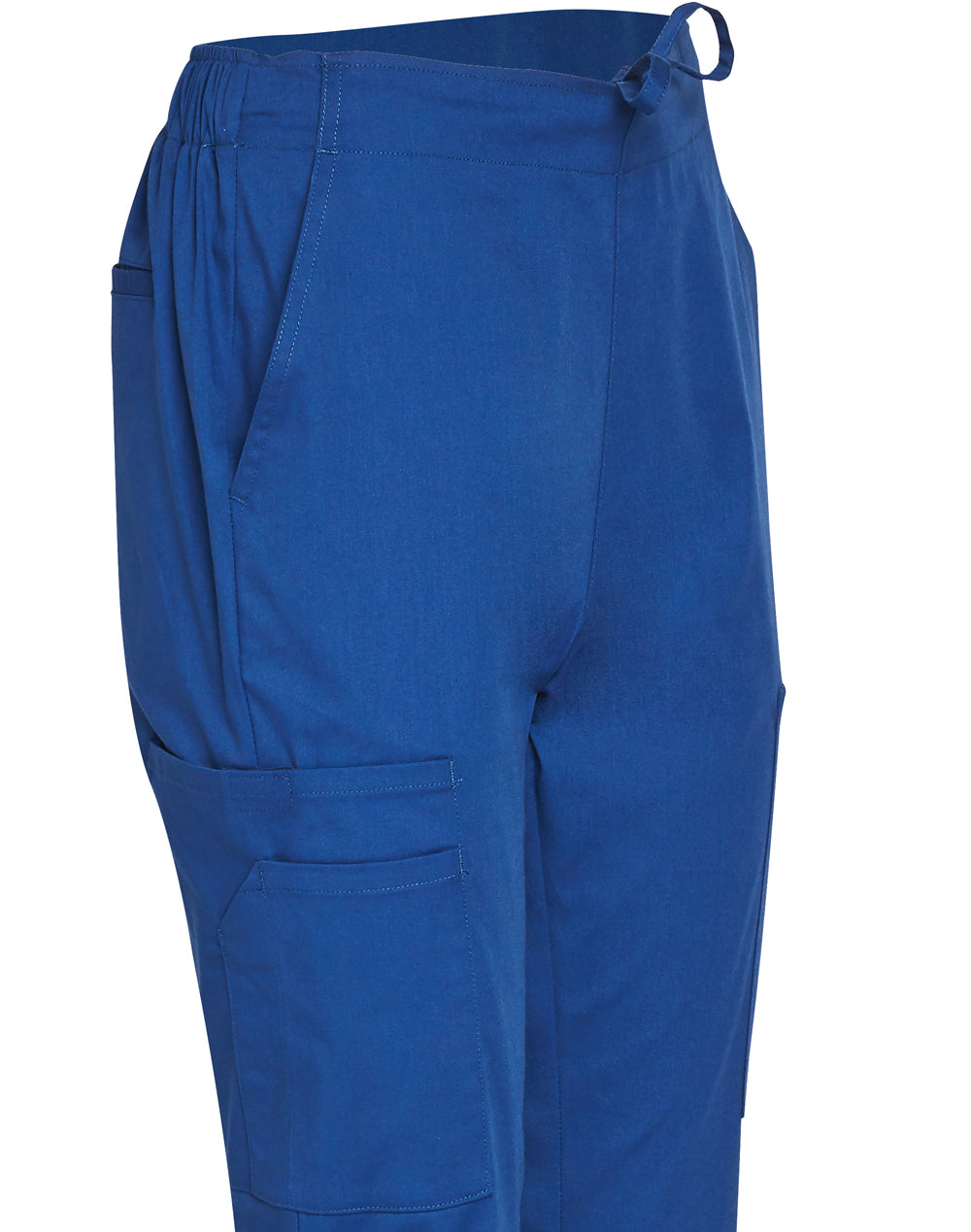 Winning Spirit M9720 LADIES SEMI-ELASTIC WAIST TIE SOLID COLOUR SCRUB PANTS