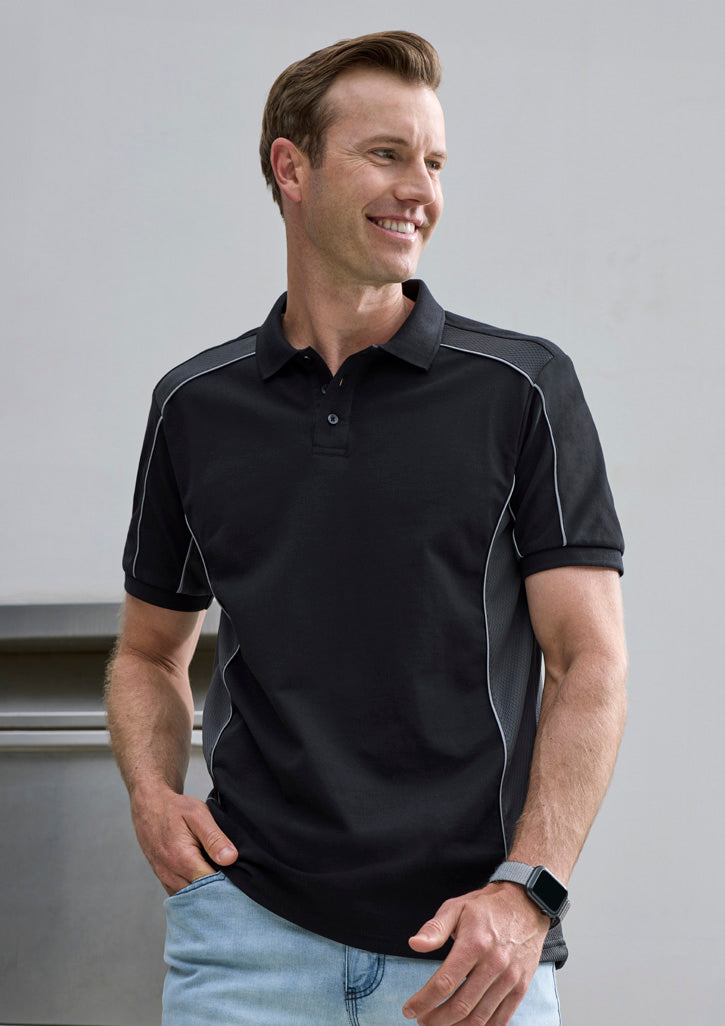 Biz Collection - Unisex Grid Short Sleeve Polo