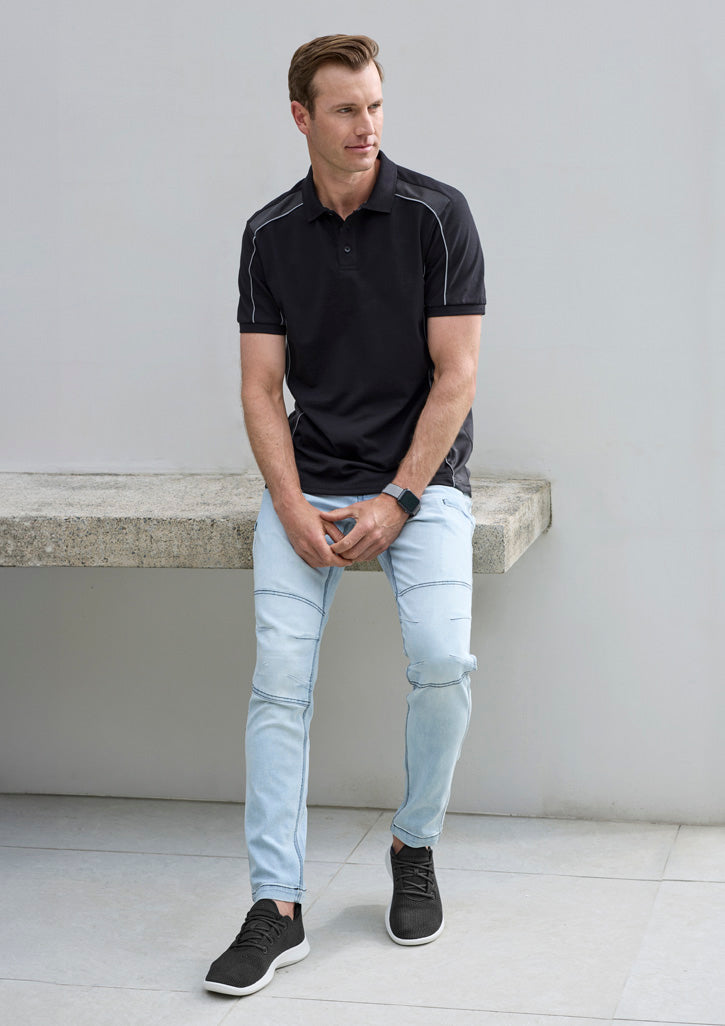 Biz Collection - Unisex Grid Short Sleeve Polo