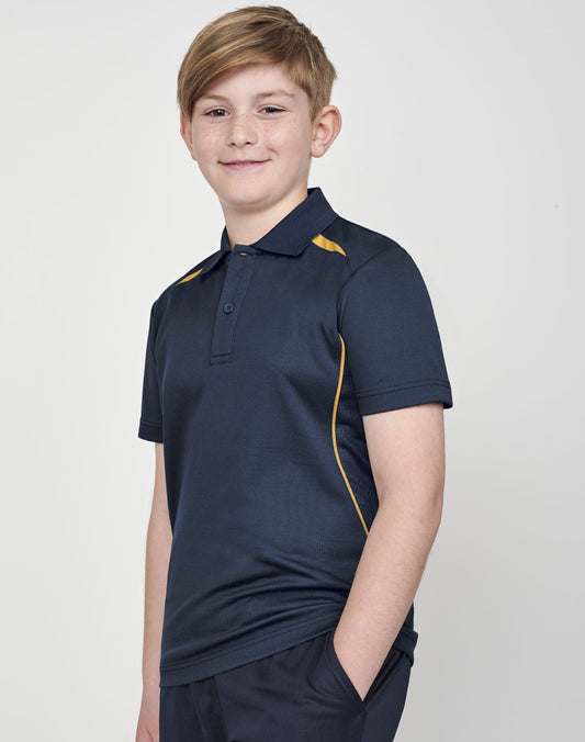 Winning Spirit Kids Sustainable Poly/Cotton Contrast S/S Polo