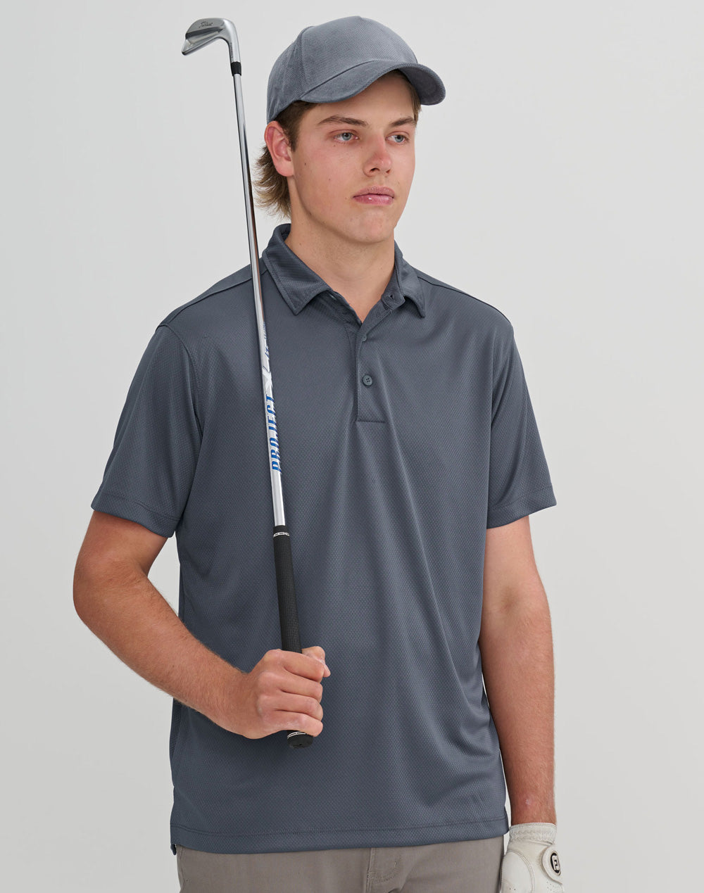 Winning Spirit Sustainable Jacquard Knit Polo Men's