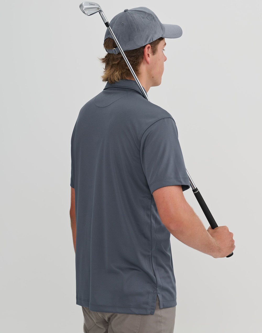 Winning Spirit Sustainable Jacquard Knit Polo Men's