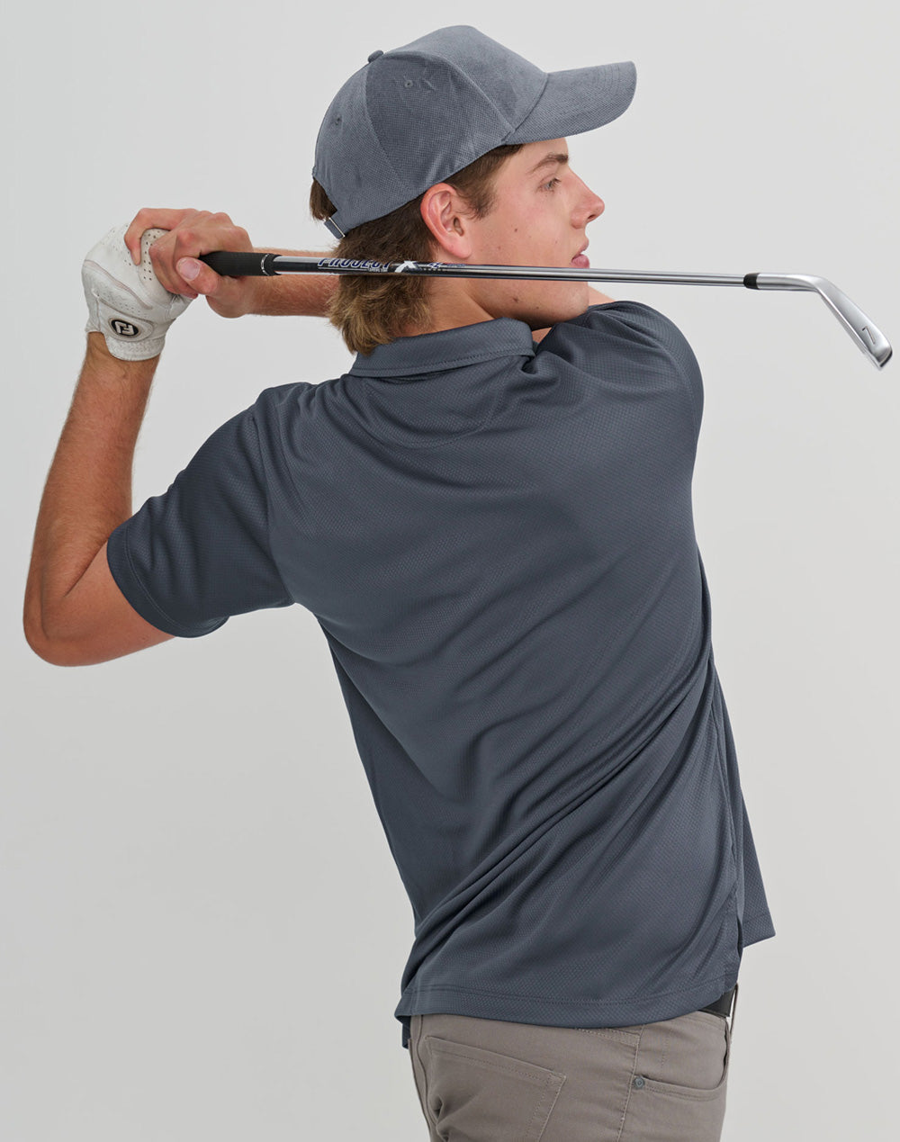 Winning Spirit Sustainable Jacquard Knit Polo Men's