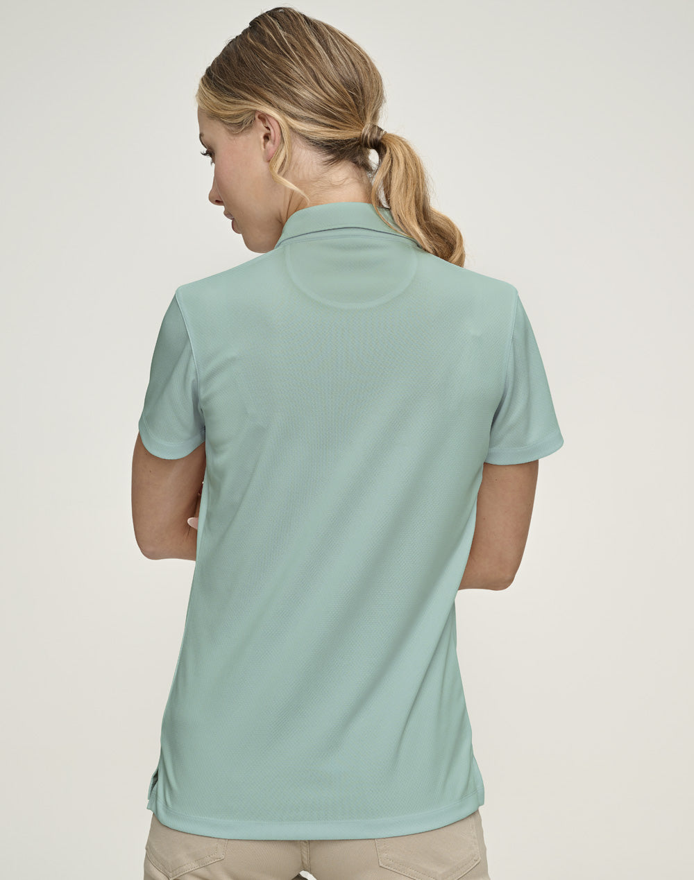 Winning Spirit Sustainable Jacquard Knit Polo Ladies