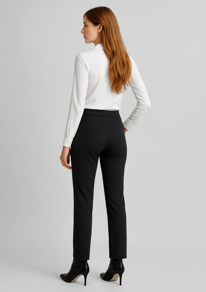 Biz Collection - Womens Scuba Ponte Mid-rise Pull-on Pant