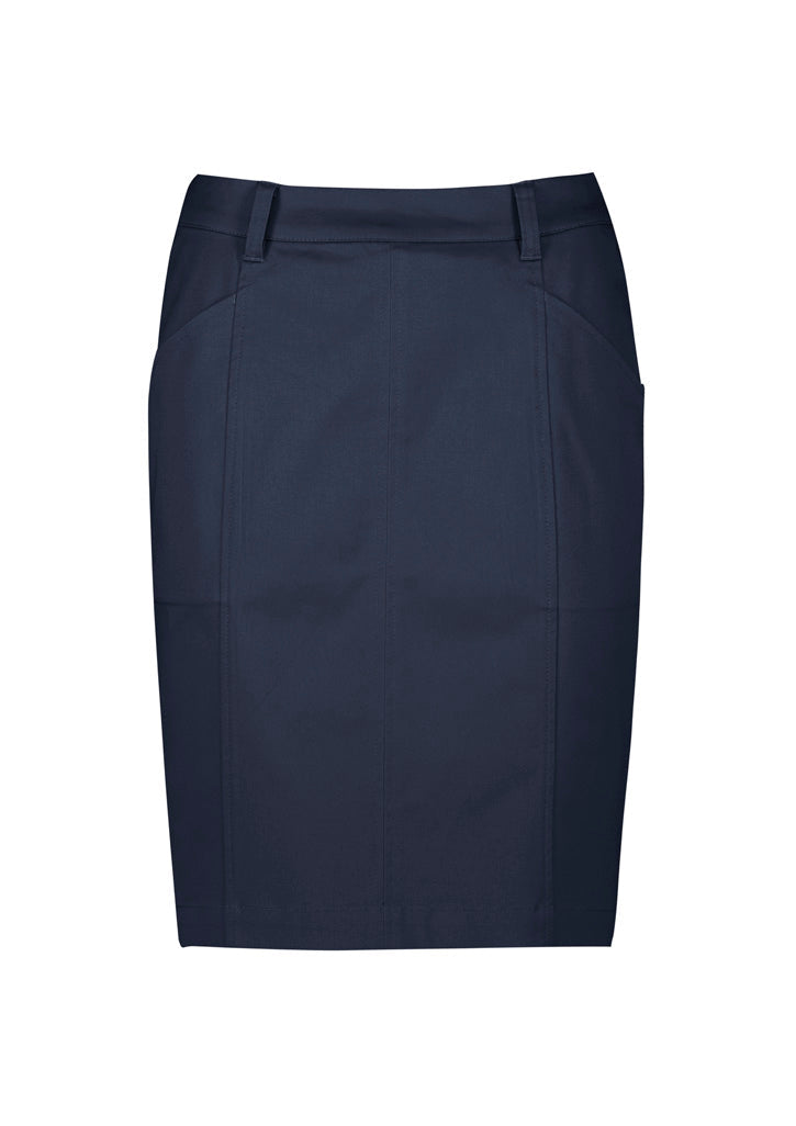 Biz Corporate Traveller Womens Chino Skirt Navy
