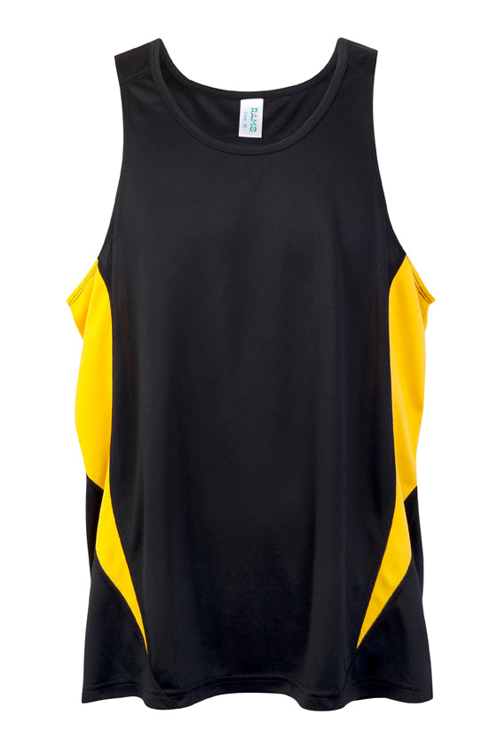 Ramo Mens Accelerator Cool Dry Singlet Black Gold