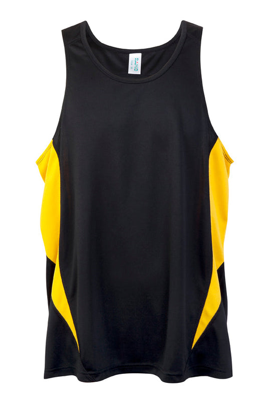Ramo Mens Accelerator Cool Dry Singlet Black Gold
