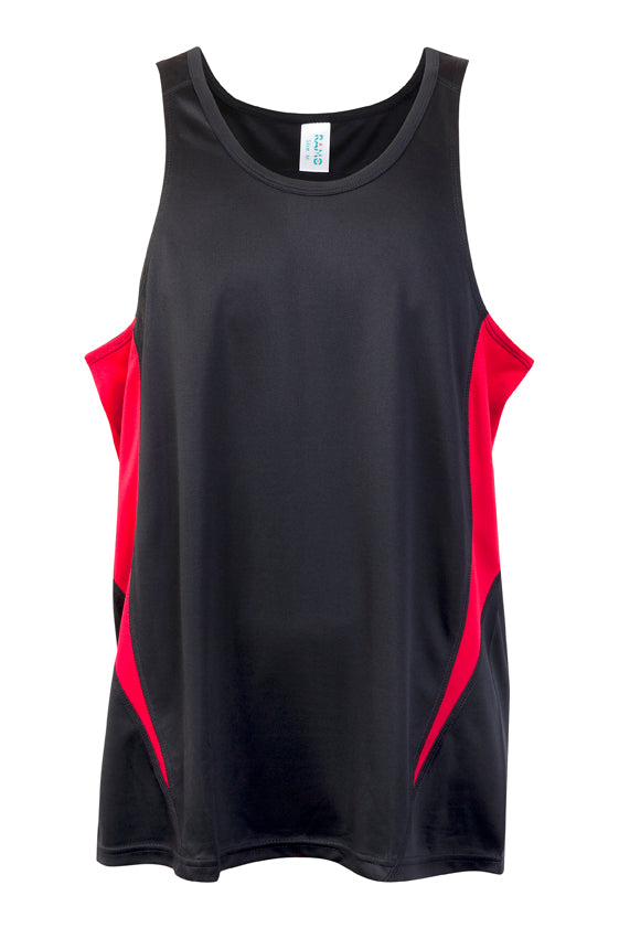 Ramo Mens Accelerator Cool Dry Singlet Black Red