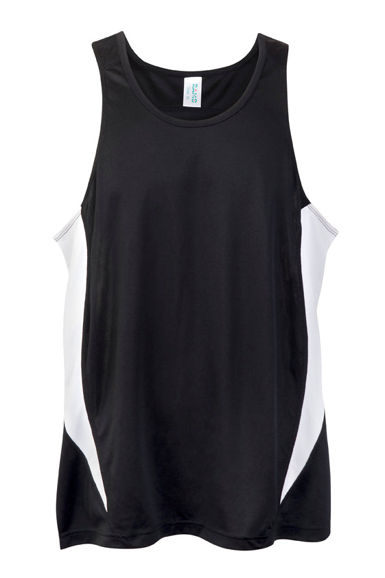 Ramo Mens Accelerator Cool Dry Singlet Black White
